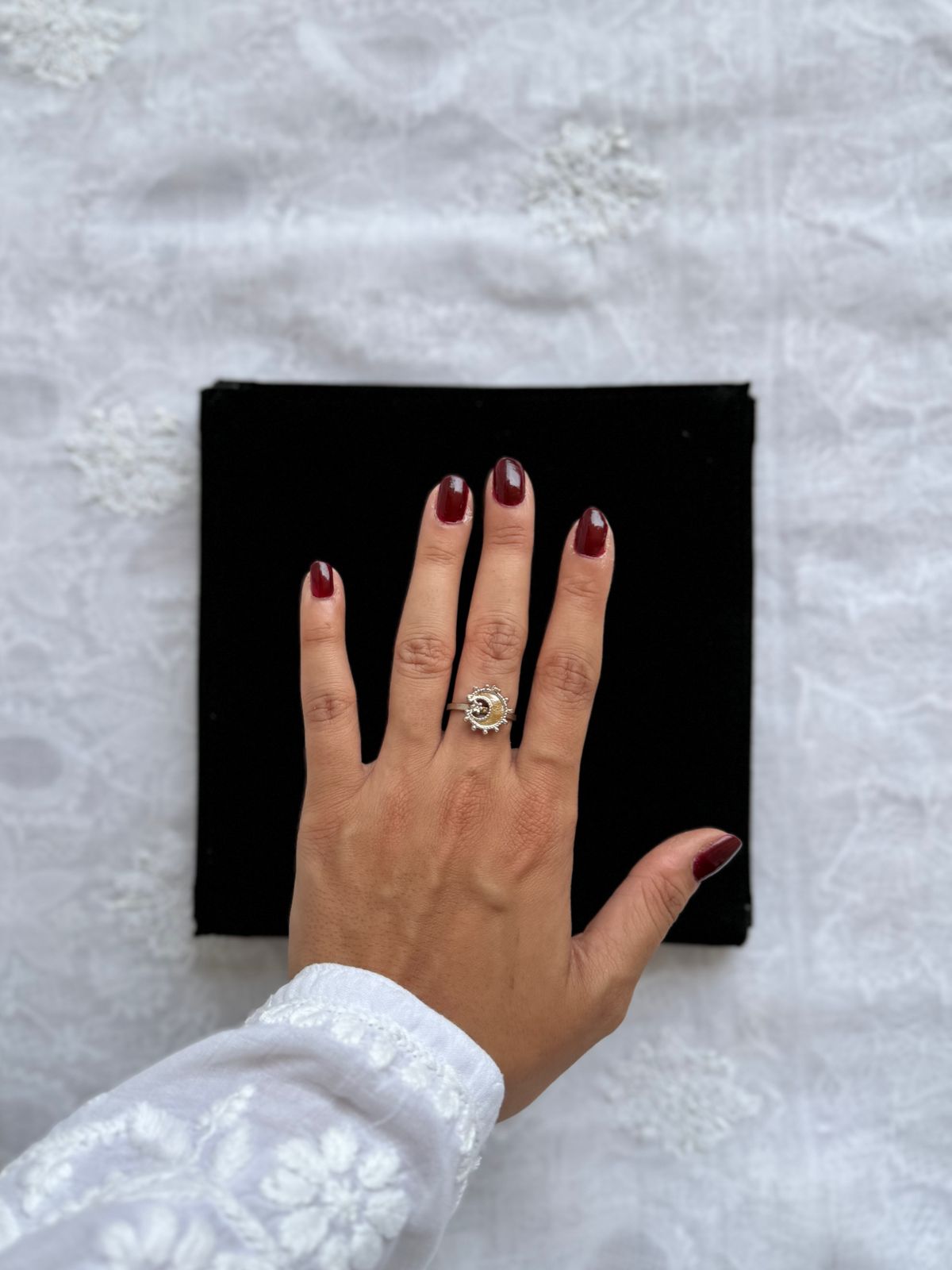 Silver Plated Chandtara Ring
