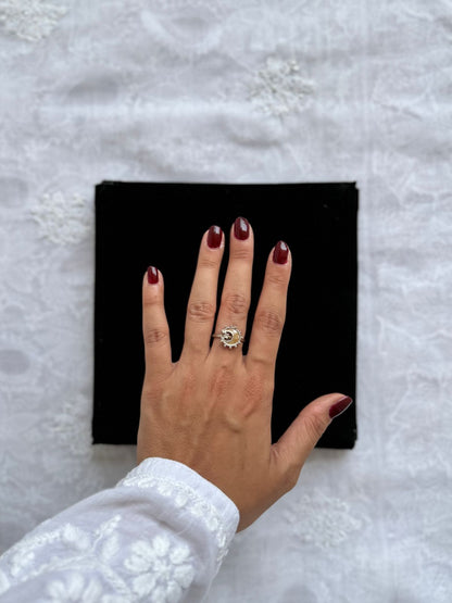 Silver Plated Chandtara Ring