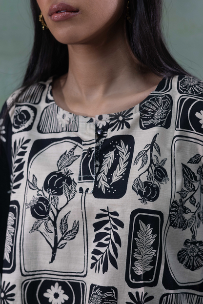 Linocut Leaf Duo-Set